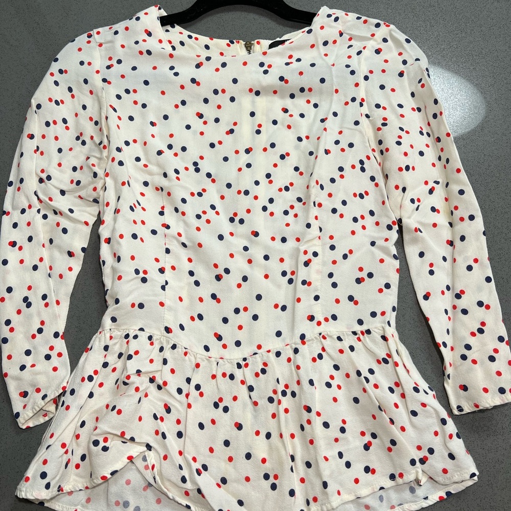 H&M POLKA DOT BLOUSE / PEPLUM STYLE